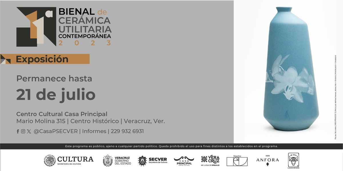 CasaPSECVER's tweet photo. Última semana de la 11ª bienal de cerámica utilitaria contemporánea, no puedes perderte esta colectiva donde encontrarás trabajos impresionantes de ceramistas de toda la geografía nacional. https://t.co/yitTv8PwpF