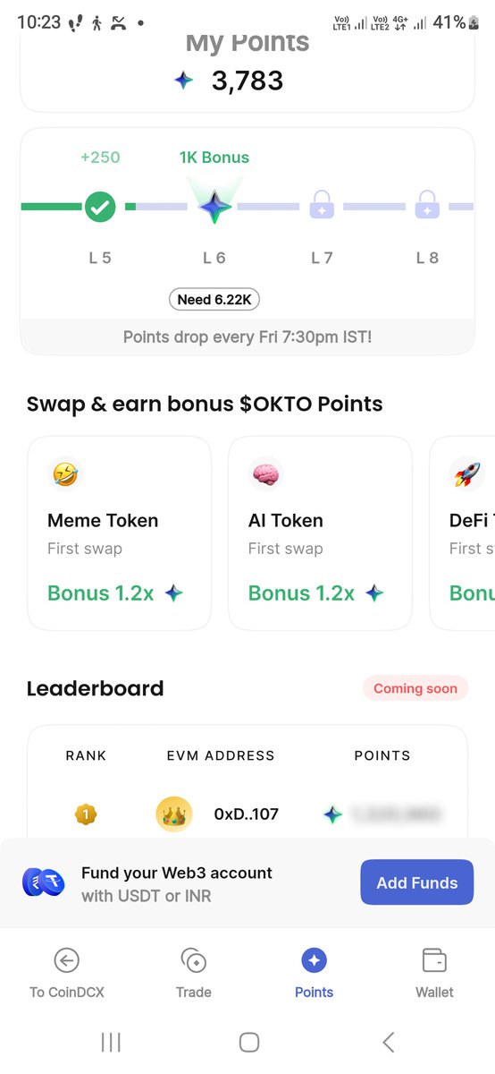 AdvBhat's tweet photo. Racking up Okto Points on CoinDCX for bigger rewards!
#OktoPointsOnCoinDCX #CoinDCX #Web3
@CoinDCX https://t.co/sakuu1MJDx