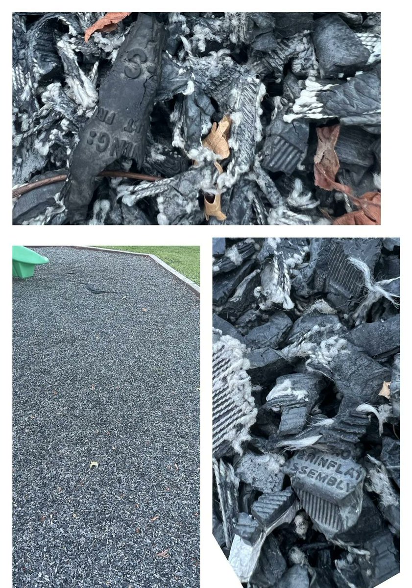 A playground cover using recycled shoes. Interesting...