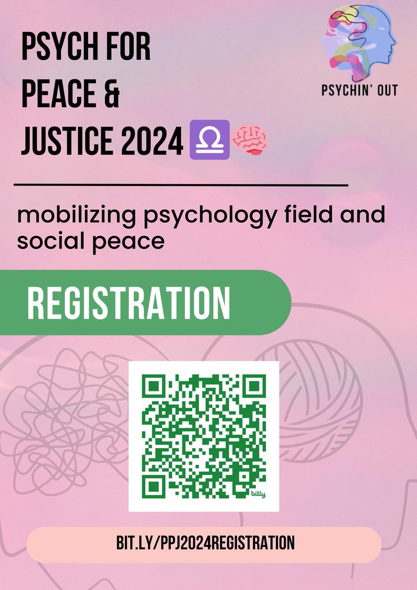 PsychinOut's tweet image. Join us on July 27th for Psychin’ Out’s 2nd Psych for Peace &amp;amp; Social Justice Conference! 🌍 ✨ Researchers and scholar-activists will gather to discuss and present work aimed at diversifying psychology and driving social impact. 

Highlights include:

✅ Keynote presentation
✅…