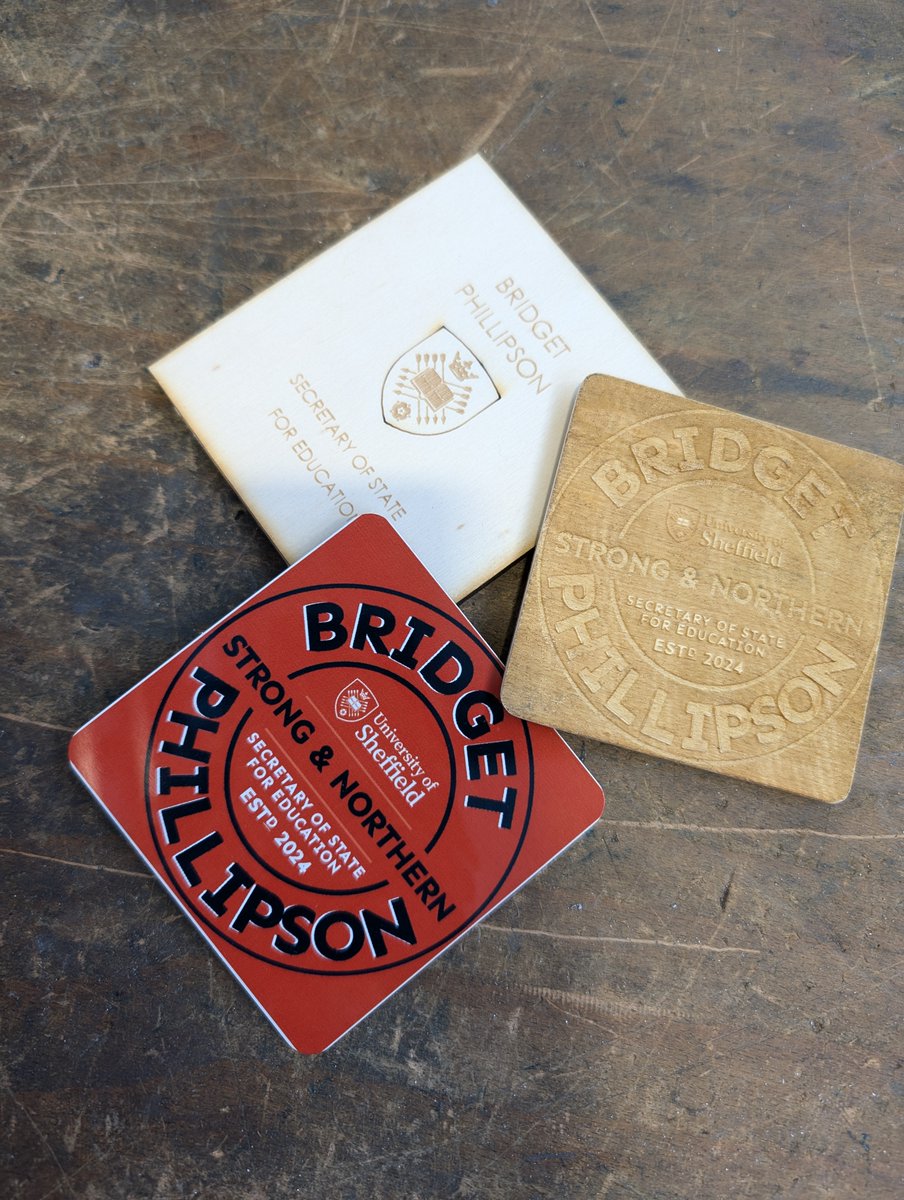 The University of Sheffield (@sheffielduni) on Twitter photo <a href="/bphillipsonMP/">Bridget Phillipson</a> @AMRCtraining Thanks to our brilliant <a href="/sheffielduni/">The University of Sheffield</a> students who made the new Secretary of State a keyring and coasters at our <a href="/iForgeUoS/">iForge Makerspace</a> - the UK's first student-led makerspace! <a href="/bphillipsonMP/">Bridget Phillipson</a> @AMRCtraining Thanks to our brilliant <a href="/sheffielduni/">The University of Sheffield</a> students who made the new Secretary of State a keyring and coasters at our <a href="/iForgeUoS/">iForge Makerspace</a> - the UK's first student-led makerspace!