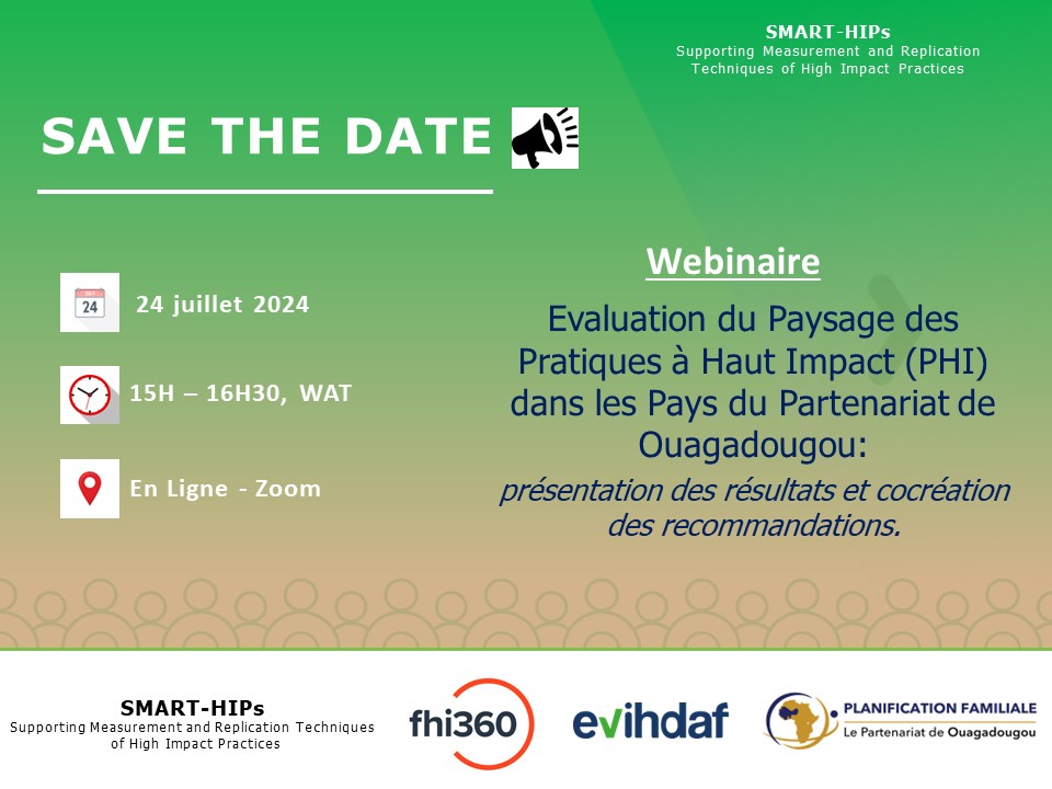 📢Les #PHI en matière de #PF vous intéresse❓
Rejoignez-nous ce 24 juillet pour ce #webinaire sur l'Evaluation du paysage des PHI dans les pays du PO: présentation des résultats et cocréation des recommandations. 
Inscrivez-vous ➡️us06web.zoom.us/meeting/regist…