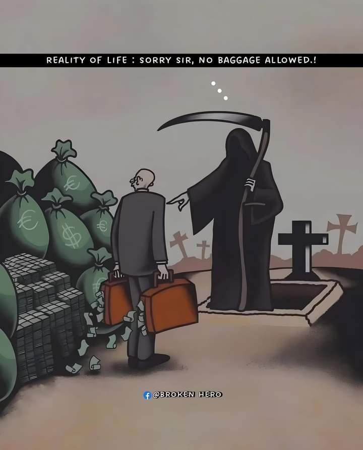 Like when Jesus said to the rich man. Leave what's yours behind and follow me and you will gain the kingdom of heaven