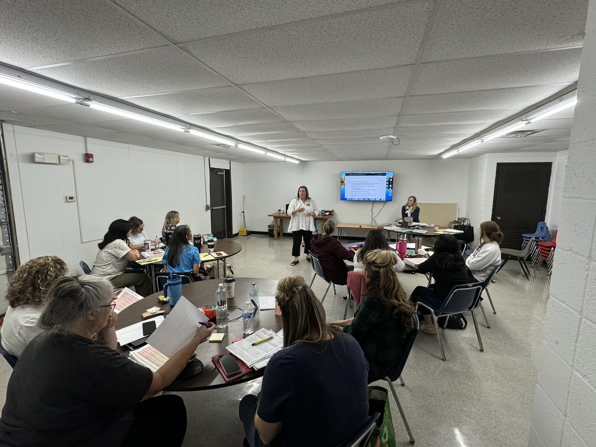 STheteach's tweet photo. Little Badger Pre-K teachers have been gearing up for the 2024-2025 school year this week working together on curriculum! 
@BeebePrek #BPRD #lbprek https://t.co/Fm6maiJqEr