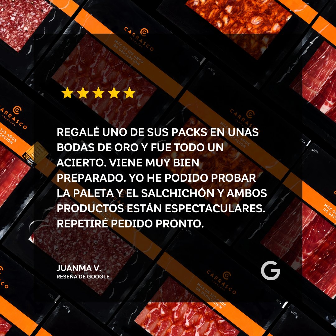¡Cómo nos gusta cuando confiáis en Carrasco Ibéricos para ocasiones tan especiales como unas bodas de oro! 🎉 

¿Tú también buscas el regalo perfecto? Descubre nuestros packs especiales en 👉🏼 carrascoibericos.com/tienda/lotes-p…