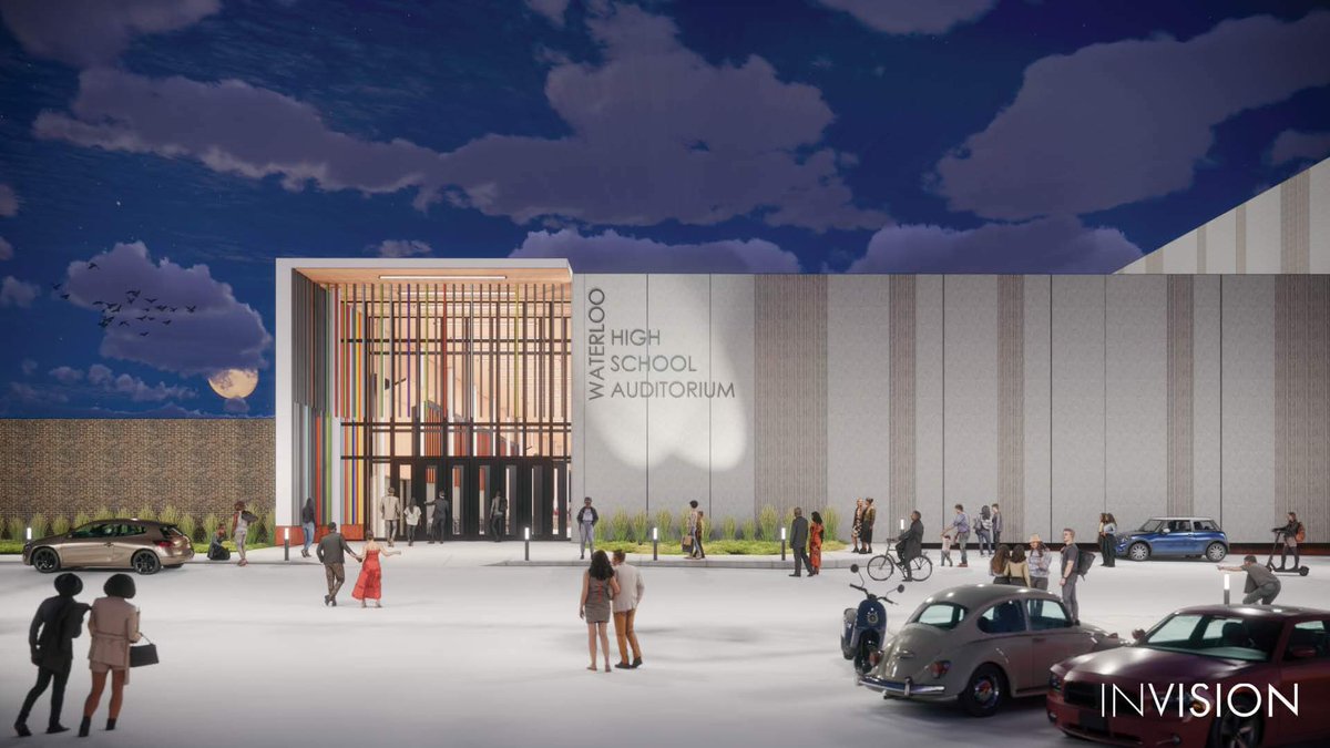 JaredSmithPhD's tweet photo. Check it out!! New renderings of the proposed Waterloo High School😍😍

*85,000 Foot Academic Wing Addition
*2,200 Seat Competition Gymnasium
*850 Seat Performing Arts Auditorium
*250 Seat Small-Group Performance Theatre
*Enhanced Music Practice Rooms
*State-Of-The-Art Classrooms and Science Labs
*Waterloo "Hall of Pride" Memorial Hall
*Weight Room, Cardio Room, 200m Indoor Track
*Artificial Turf Soccer/Practice Field 
*Student Academic Courtyard
*Multicultural/ELL Support Center
*Expanded Commons, Kitchen, Student Center
*Student Hub and Cafe/Bistro