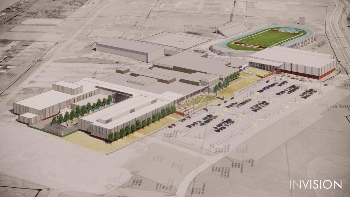 JaredSmithPhD's tweet photo. Check it out!! New renderings of the proposed Waterloo High School😍😍

*85,000 Foot Academic Wing Addition
*2,200 Seat Competition Gymnasium
*850 Seat Performing Arts Auditorium
*250 Seat Small-Group Performance Theatre
*Enhanced Music Practice Rooms
*State-Of-The-Art Classrooms and Science Labs
*Waterloo "Hall of Pride" Memorial Hall
*Weight Room, Cardio Room, 200m Indoor Track
*Artificial Turf Soccer/Practice Field 
*Student Academic Courtyard
*Multicultural/ELL Support Center
*Expanded Commons, Kitchen, Student Center
*Student Hub and Cafe/Bistro