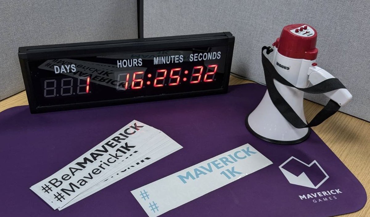 MaverickGames's tweet photo. The countdown has started 🤔
 
#Maverick1k #ThisisMaverickGames #Watchthisspace https://t.co/ncsvVgbLTS