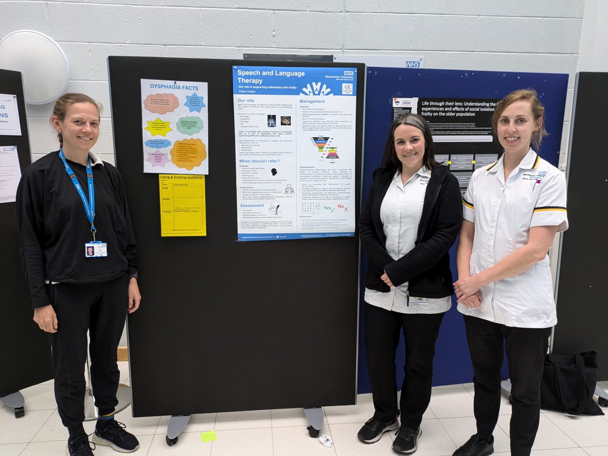 wythsalt's tweet photo. Laura, Jenny and Claire were representing the SLT role in frailty at MFT's first ever #MFTFrailtyConf today! So many interesting and important take home messages from the rest of the MDT working with frail patients! https://t.co/AsU6SW5mwd