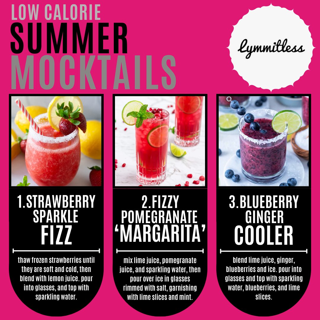 Lymmitless's tweet image. Add your favourite spirit for a fit twist on these refreshing drinks 😎
Cheers to a healthy summer vibe! #SummerHydration
