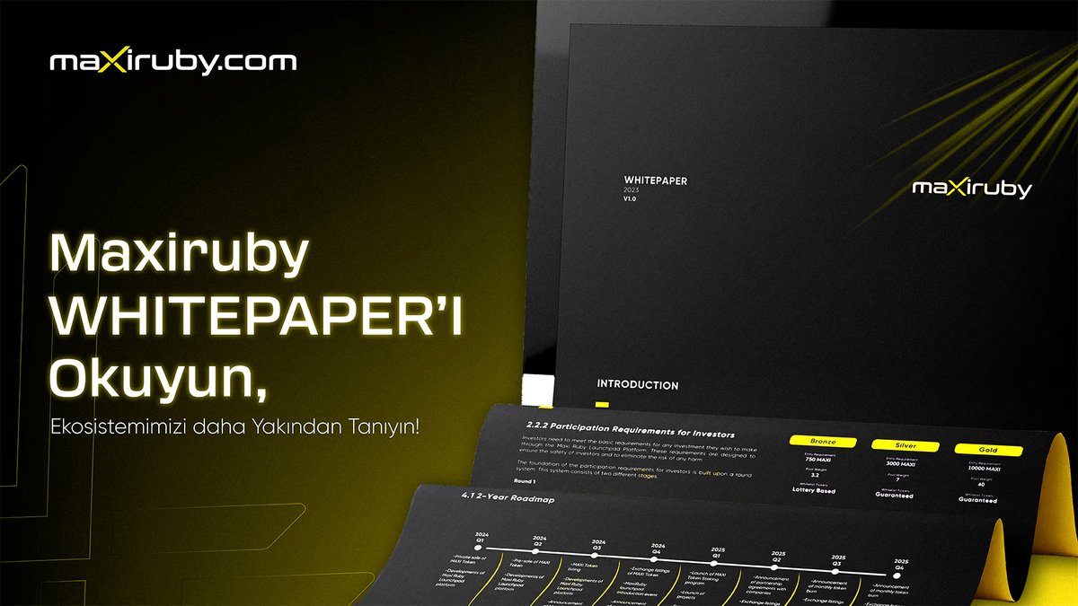 MaxirubycomTR's tweet photo. 📄Maxiruby Whitepaper

Kısa bir genel bakışla #maxiruby hakkındaki tüm temel bilgileri ve daha fazlasını öğrenin. 👀

👉https://t.co/GPjPsPtkIN https://t.co/dyD1DFN8pk