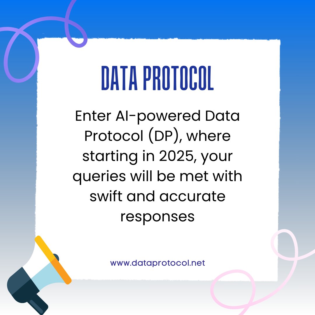 DataProtocoldp's tweet image. AI-Driven Query-Based Data Retrieval in Data Protocol
🌐 dataprotocol.net
#ai #dataprotocol #dptoken #web3 #Blockchain #nft #sol #btc