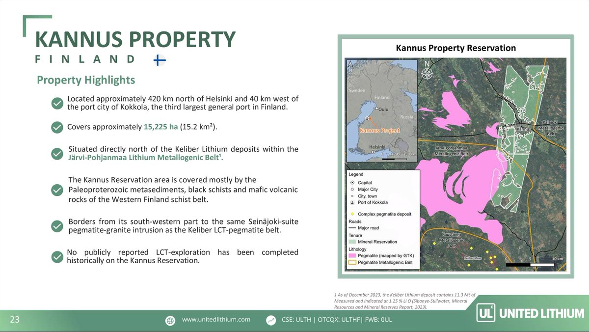 United Lithium (@unitedlithium) on Twitter photo We've updated our investor presentation to include important details on our recently added Finnish #lithium properties.
➡️ Kast
➡️ Kova
➡️ Kannus
See the updated presentation here unitedlithium.com/wp-content/upl…
🇨🇦 $ULTH 🇺🇸 $ULTHF We've updated our investor presentation to include important details on our recently added Finnish #lithium properties.
➡️ Kast
➡️ Kova
➡️ Kannus
See the updated presentation here unitedlithium.com/wp-content/upl…
🇨🇦 $ULTH 🇺🇸 $ULTHF