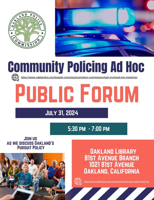Community Policing Ad Hoc Public Forum @ Oakland Library
