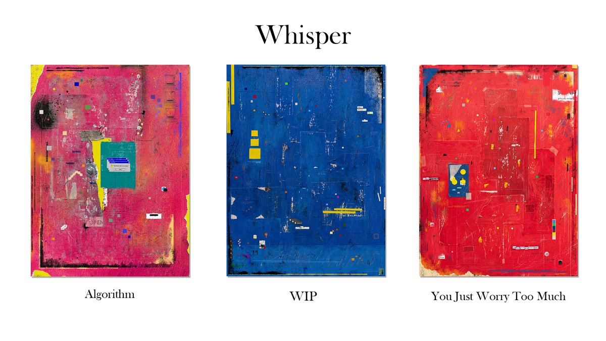 luthfisatya's tweet photo. Whisper

1/1 piece on @objktcom all available for 65 Tez
Link to collection: https://t.co/NF9g9tT75K https://t.co/7KNmO6hNA8