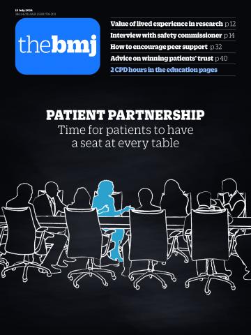 The BMJ (@bmj_latest) on Twitter photo "Success can only be achieved if patients and the public have the power to shape strategies for health policy, clinical practice, and medical research."
The BMJ's <a href="/emmajdoble/">Emma Doble</a> introduces our special theme issue on patient partnership in Editor's Choice
🔗 bit.ly/4cXkJ0b "Success can only be achieved if patients and the public have the power to shape strategies for health policy, clinical practice, and medical research."
The BMJ's <a href="/emmajdoble/">Emma Doble</a> introduces our special theme issue on patient partnership in Editor's Choice
🔗 bit.ly/4cXkJ0b