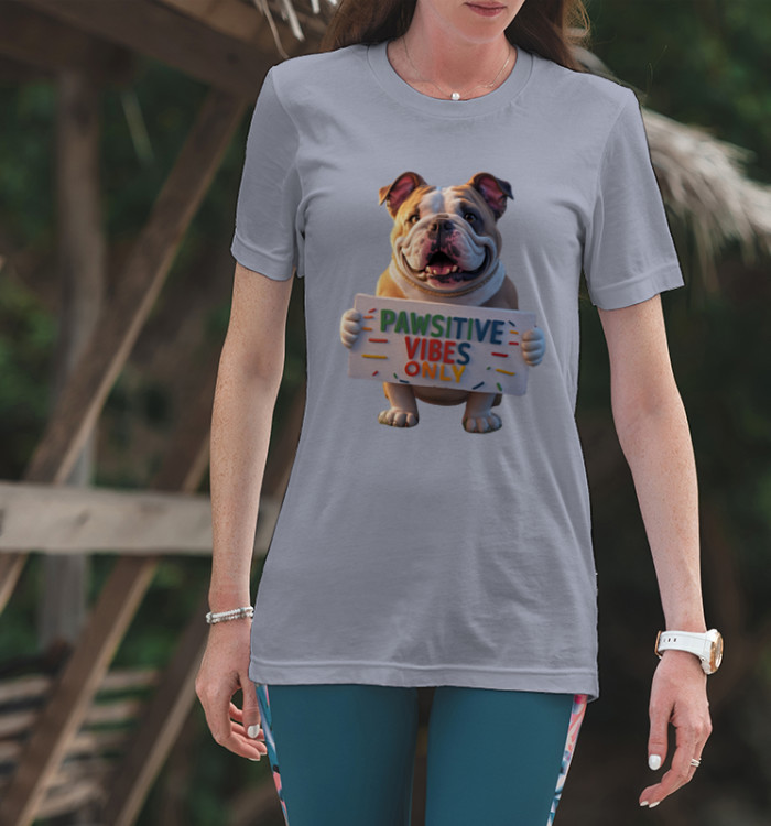 sumonma312's tweet photo. Pawsitive Vibes Only 

 Show your love to your doggo by using this theme T-shirt.
👉 https://t.co/8iECRbX0nx

**NOT SOLD IN STORES**
* This is a made-to-order item. It is printed in and shipped from the US to anywhere in the world
#bulldog #bulldoglovers https://t.co/be1ot148r0