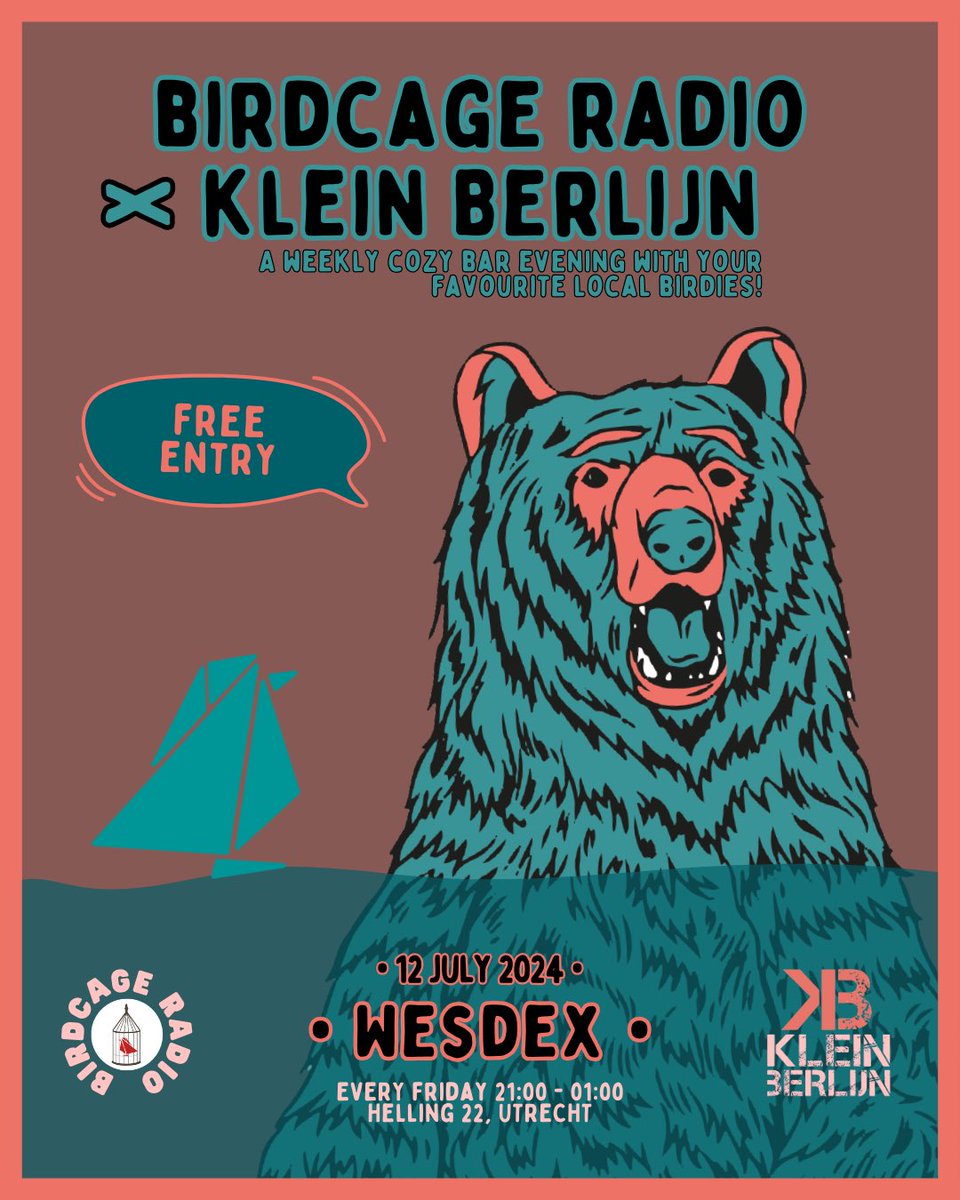🤘🏻This Friday I’m playing a 4 hour DJ set at Klein Berlijn🕺🏻 Come by for a dance and a beer 🍻 It will also be broadcasted at Birdcage Radio from 21:00 - 01:00 🎶 

#birdcageradio #twitch #kleinberlijn #wesdex #wesdexhousemusic #housemusic #house <a href="/kleinberlijn/">kleinberlijn</a>