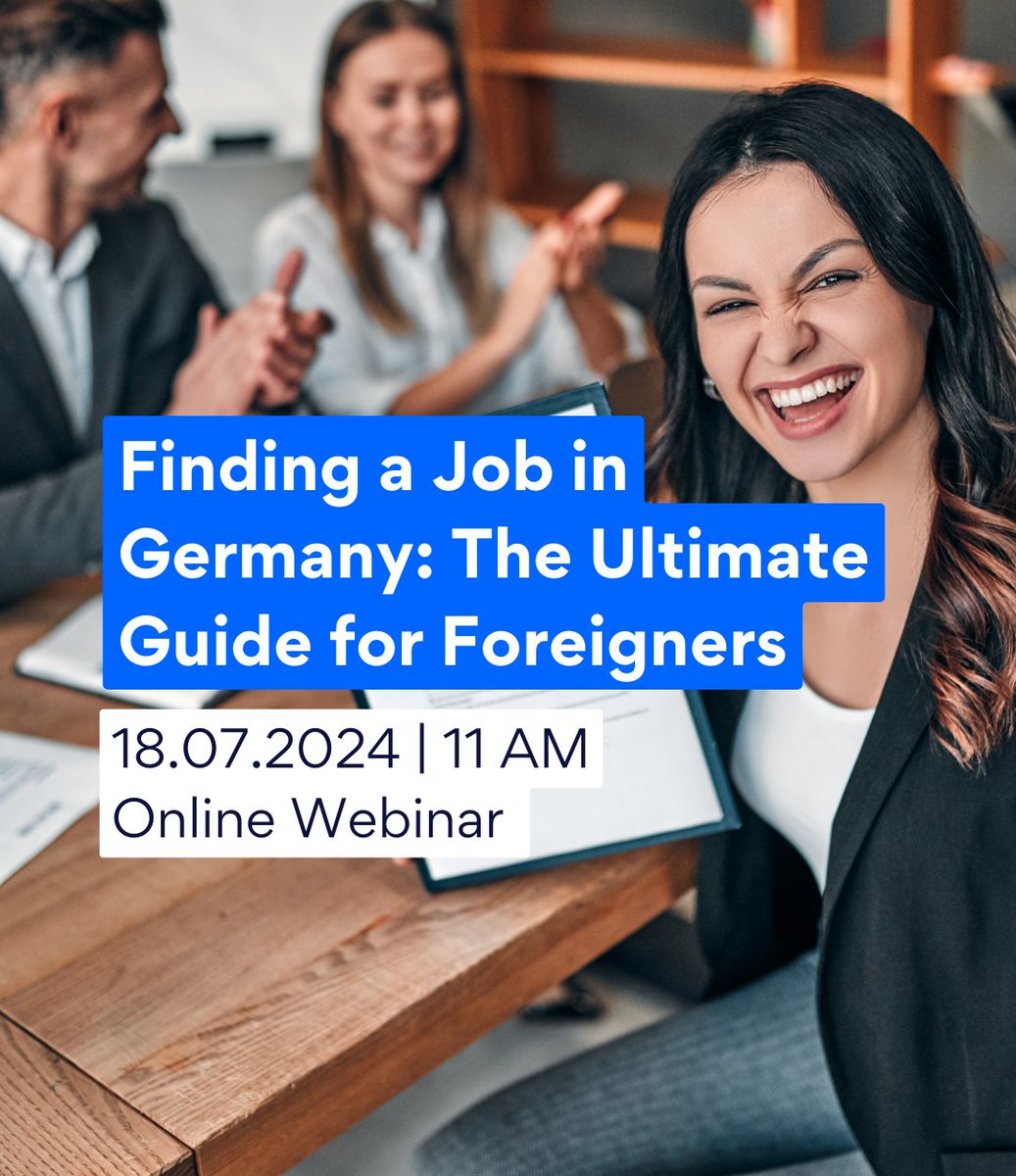 dci_education's tweet photo. Foreigner in Germany? Join us on July 18th, 2024, 11am - 12pm for "Finding a job in Germany - The ultimate guide for foreigners" event! 💙

Register here: https://t.co/IrlE35OInn

#CareerDevelopment #JobSearch #Networking #ProfessionalGrowth https://t.co/Qe3TlCPEyJ