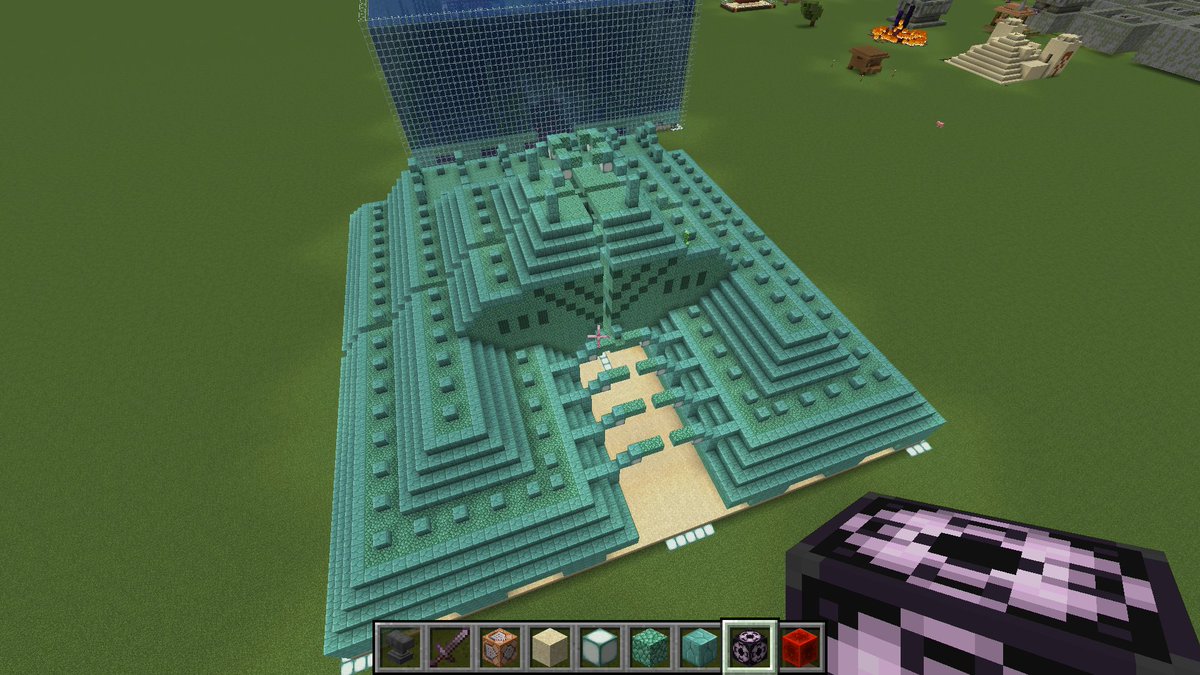 benracer85's tweet image. Suite à une forte inspiration en visionnant le travail de @NovaWostra  , je m&apos;attaque à convertir le monument des océans en blocs de structures pour le pack de données de Luckycube. 🙂
#Minecraft #datapack