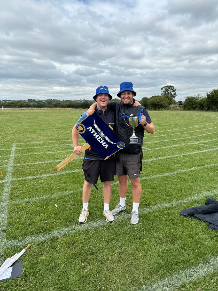 Sports Day 2024! Well done to all involved and champions ATHENA 💙Mr Lill and Mr Coubrough are very happy that the trophy is now blue again.