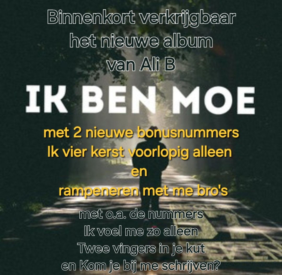 WeerStandNL's tweet photo. #AliB komt met nieuwe album "IK BEN MOE" inclusief 2 nieuwe bonus nummers. #veroordeling #verkrachting #bajes #gevangenis https://t.co/G92gktHcPz