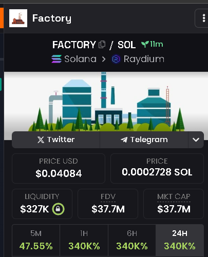 FactorySolana's tweet photo. ✅ The factory is verified for dexscreener! ✅

🏭 DexScreener: https://t.co/Svtchg2RKi

 #Dexscreener #Verified #FactoryToken https://t.co/C7Tzz0s8eV