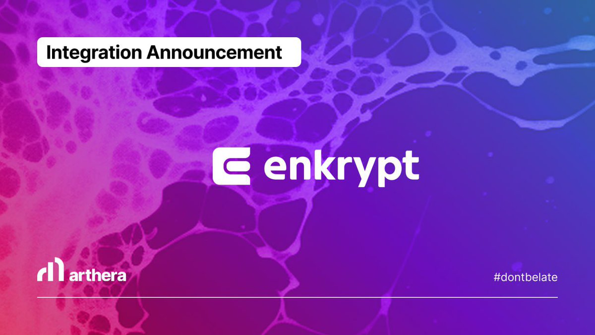 artherachain's tweet photo. We are thrilled to announce our partnership with @enkrypt team, bringing you the ultimate multichain crypto wallet experience!
Why #Enkrypt?
Enkrypt offers a non-custodial wallet that truly reflects the essence of everything weโve built so far.
It's easy to use, transparent, and designed to enhance your onchain experience.
#dontbelate