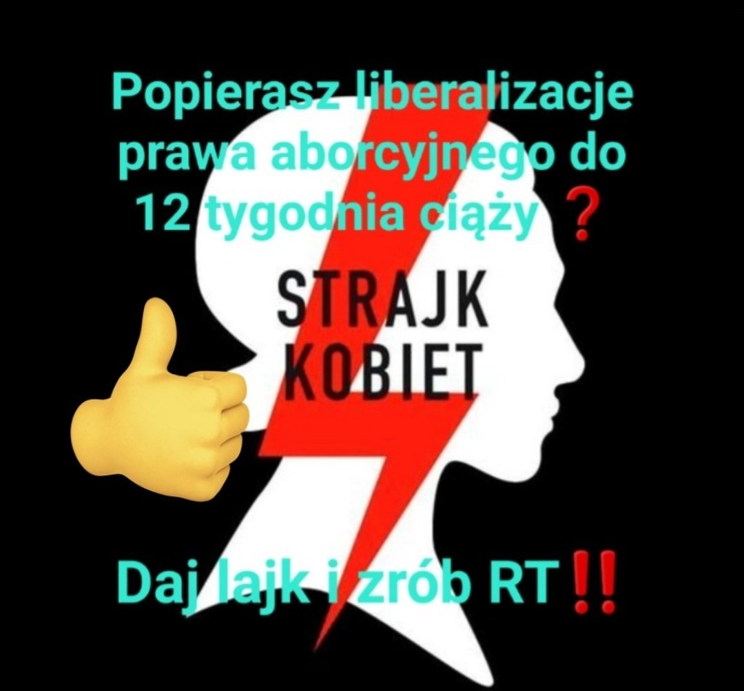 ▫️Popierasz liberalizację prawa aborcyjnego do 12 tygodnia ciąży ❓️

▫️Jeśli tak, to daj lajka👍 i zrób ⚠️ RT‼️

Niech PSL i Giertych zobaczą, że My chcemy zmiany ‼️