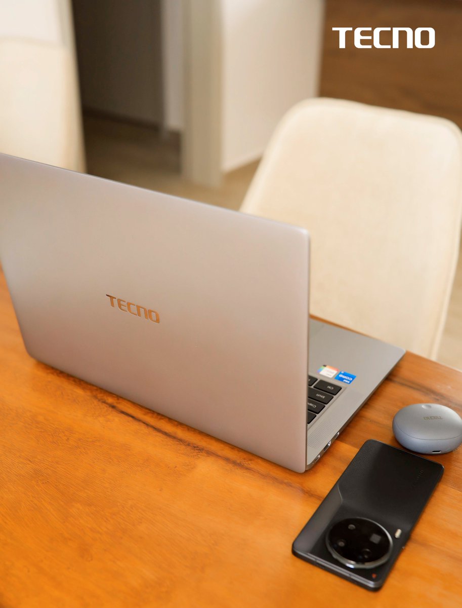 TECNOMobileRW's tweet photo. TECNO Megabook S1 helps you to accomplish your duties. It combines elegance and efficiency. Enjoy a premium laptop experience without compromise with #CAMON30Series which keeps you connected with your people! β¨π₯ #EleganceInTech #MegabookS1 https://t.co/men82RNeuS