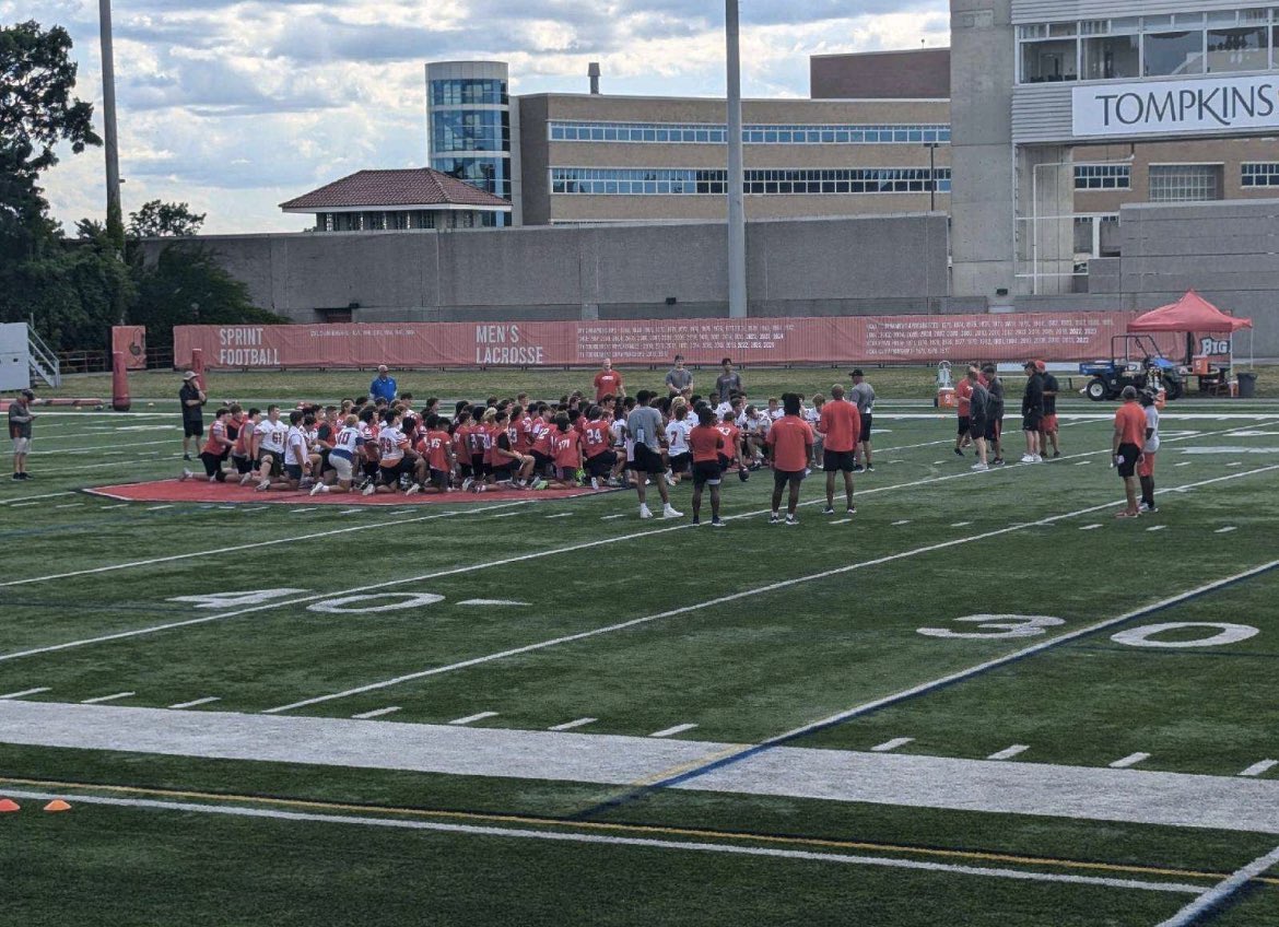 Justin_Draught's tweet photo. I had a great time last week at cornell football camp. I ran a 4.5 and broad jumped 10ft sorry for the late post. Thank you @Coach_Bunk @Coach_Hatcher20 https://t.co/SnNNDYTf0H