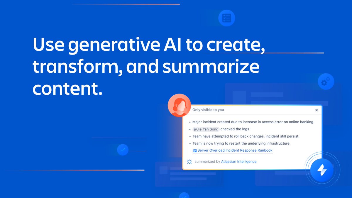 EnevaSys's tweet image. Experimenta la integración perfecta entre la intuición humana y la IA con Atlassian Intelligence en todos los productos de Atlassian Cloud. Utiliza la búsqueda en lenguaje natural para encontrar justo lo que necesitas. oal.lu/pTils  #AtlassianAI  #TechInnovation