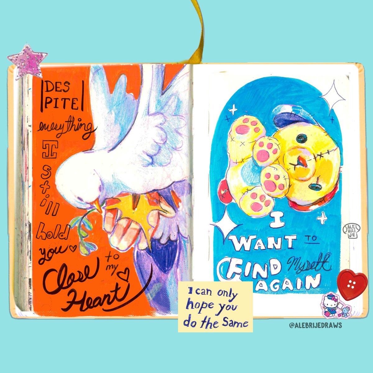 Sketchbook spread ⋆ ˚｡⋆୨୧˚
Solo el amor con amor se paga