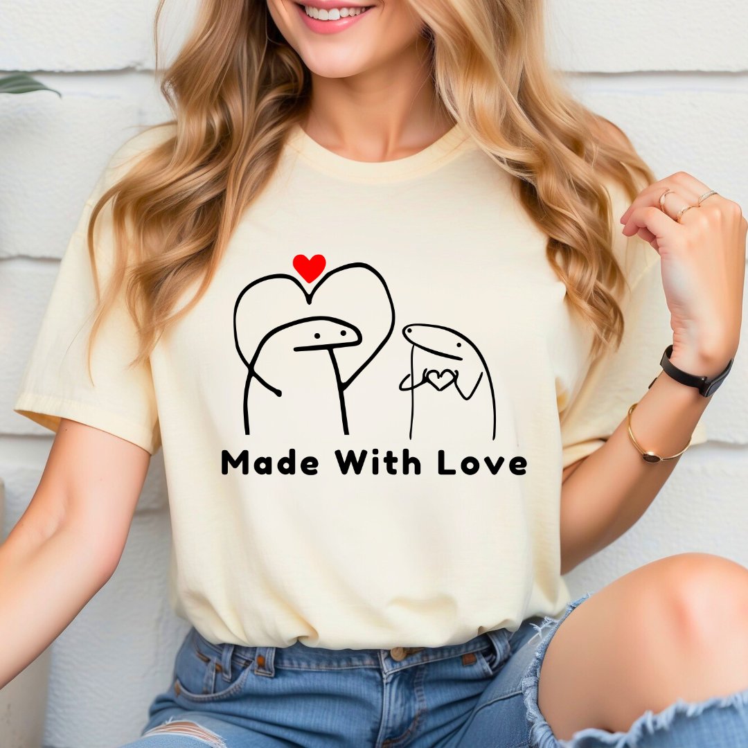 nookmerch's tweet photo. Made with love shirt, emoji silly meme i love you Tshirt, Valentine lover tee gift for couple

#meme #iloveyou #couplegift #lovememe #loveshirt #ootd #handmade #emoji https://t.co/a4rFGaOnSE