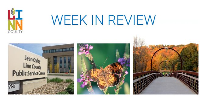 Field Day event, Board of Supervisors meeting updates, and more! Find it all in our Week in Review: cvcpl.us/N0dQhMN 

✉ Sign up to receive the Week in Review and other updates from Linn County directly in your inbox by visiting LinnCountyIowa.gov/NotifyMe