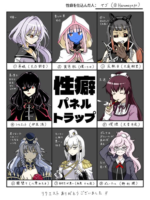 性癖パネルトラップ出来ました! リクエストいただきありがとうございました!!