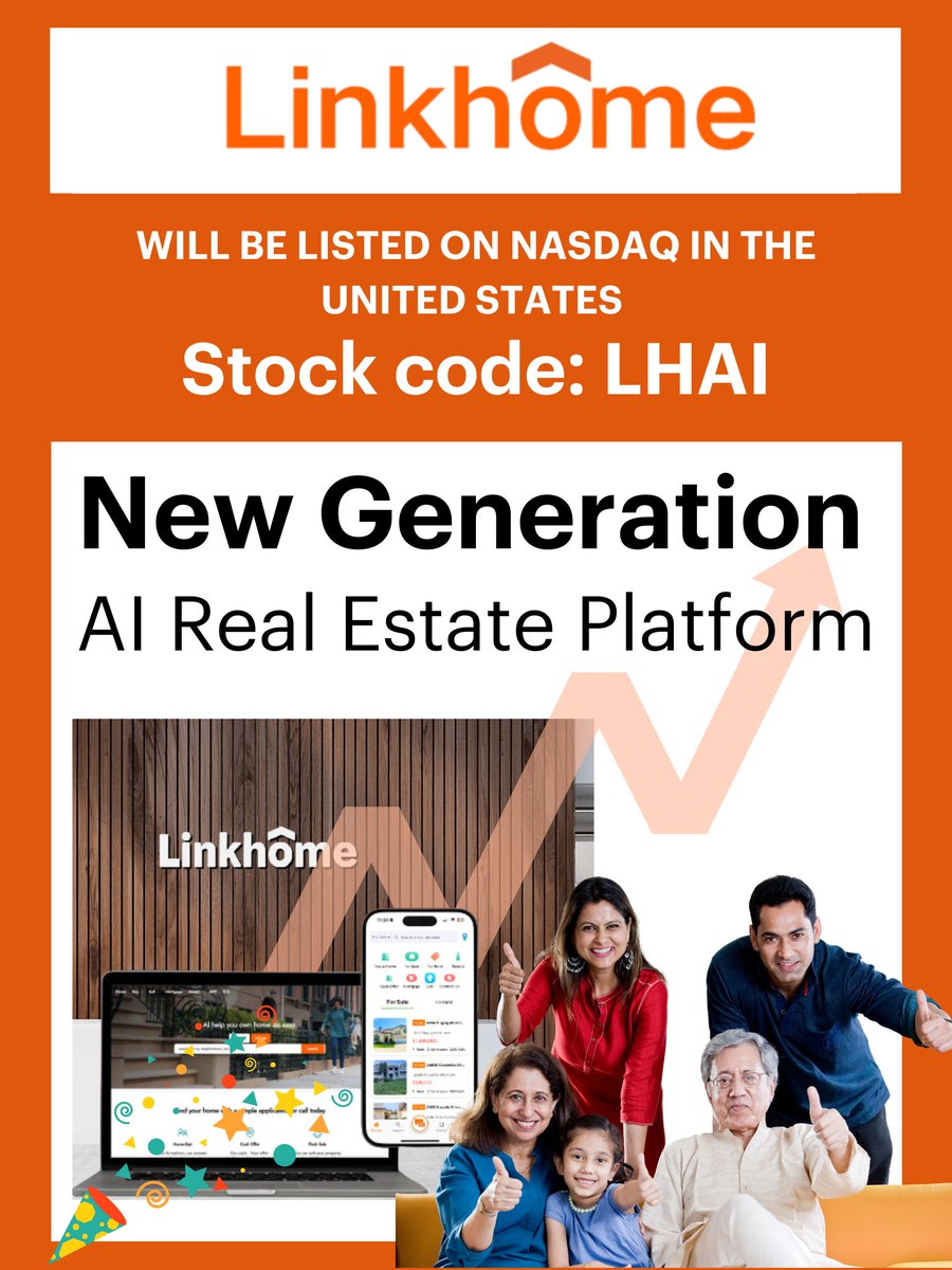 🌟 Exciting News! 🌟

Linkhome is going public on NASDAQ! 🎉

📈 Stock Code: LHAI 🌐 A new generation AI real estate platform.
Join us on this incredible journey and revolutionize your real estate experience! #Linkhome #NASDAQ #RealEstate #AI