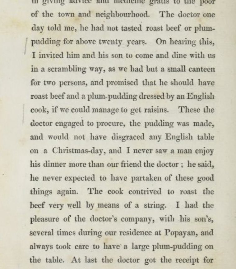 BenRymerHist's tweet photo. Lovely detail about a British commissioner treating a homesick doctor to some home comforts in 1820s Popayán https://t.co/1Y6iQPi3Nj