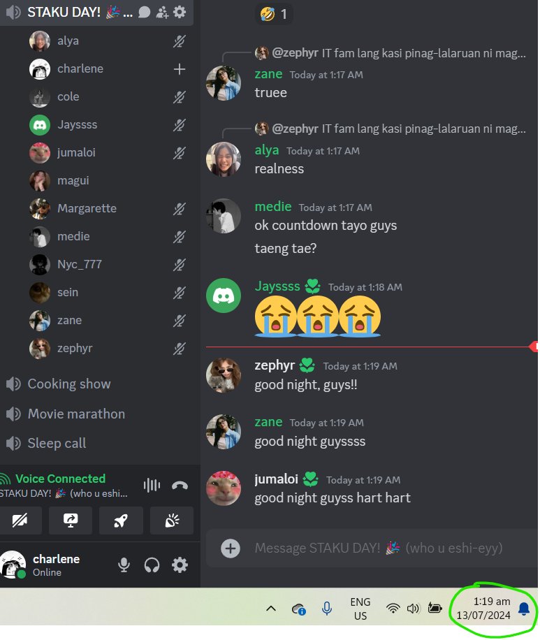 amazinglychao's tweet photo. congrats @gwenyscape na dethrone mo na si magweh sa tulog ghosting!!
1hr and 19mins.
sana masarap tulog mo! eyypi beydayyy
#eshiday #itfam #tampojail https://t.co/9I0DUU8a7K