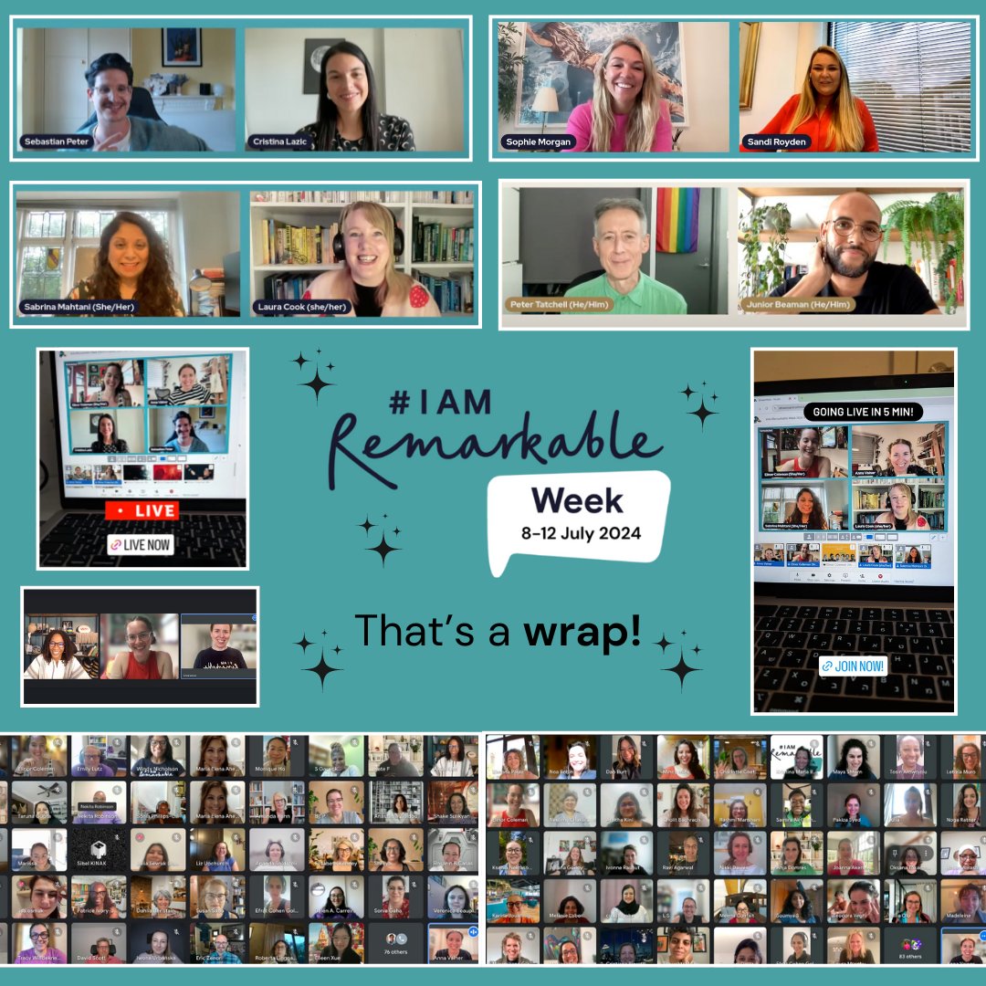 🌟That’s a wrap on #IAmRemarkable Week 2024! What an insightful and inspiring week it’s been!
Thank you to all of the incredible speakers and to everybody who participated!🌟

We’ll be sharing some highlights next week- but in the meantime, what was your highlight of
