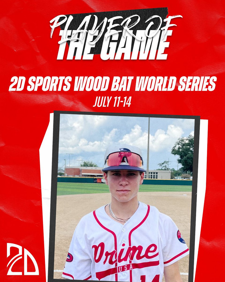 ⭐️ Player of the Game ⭐️

Quinten Elisar (<a href="/QuintenElisar2/">Quinten Elisar</a>): 1-3 RBI 2B 
USA Prime BR (<a href="/USAPrimeBR/">USA Prime BR</a> ) 

St. Amant Hs | 2026 | LA
#Uncommitted #2DHitting #2D2026