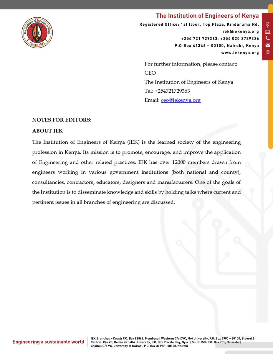 The Institution of Engineers of Kenya tweet media