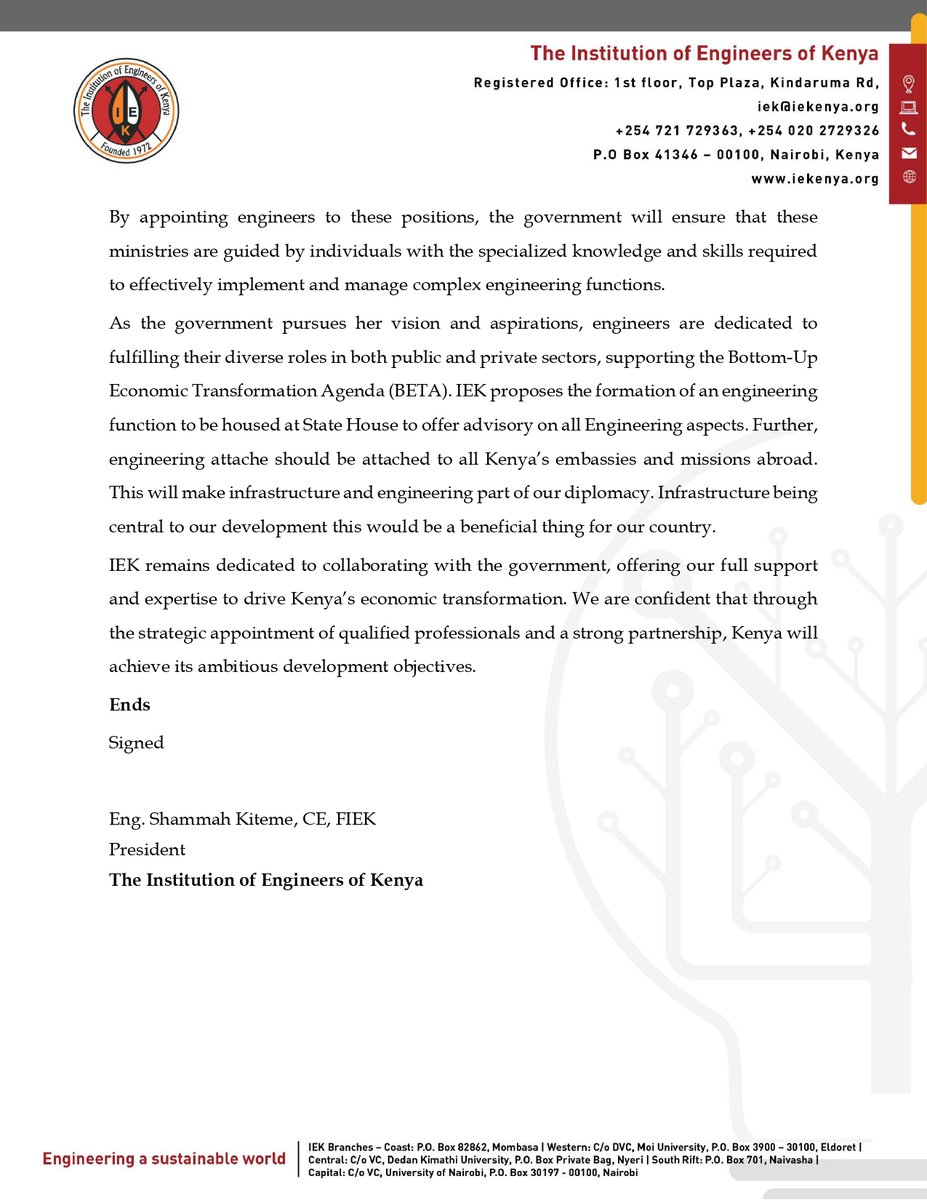 The Institution of Engineers of Kenya tweet media