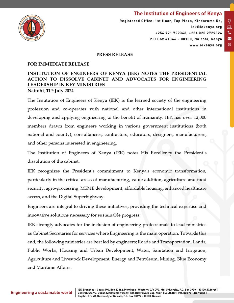The Institution of Engineers of Kenya tweet media