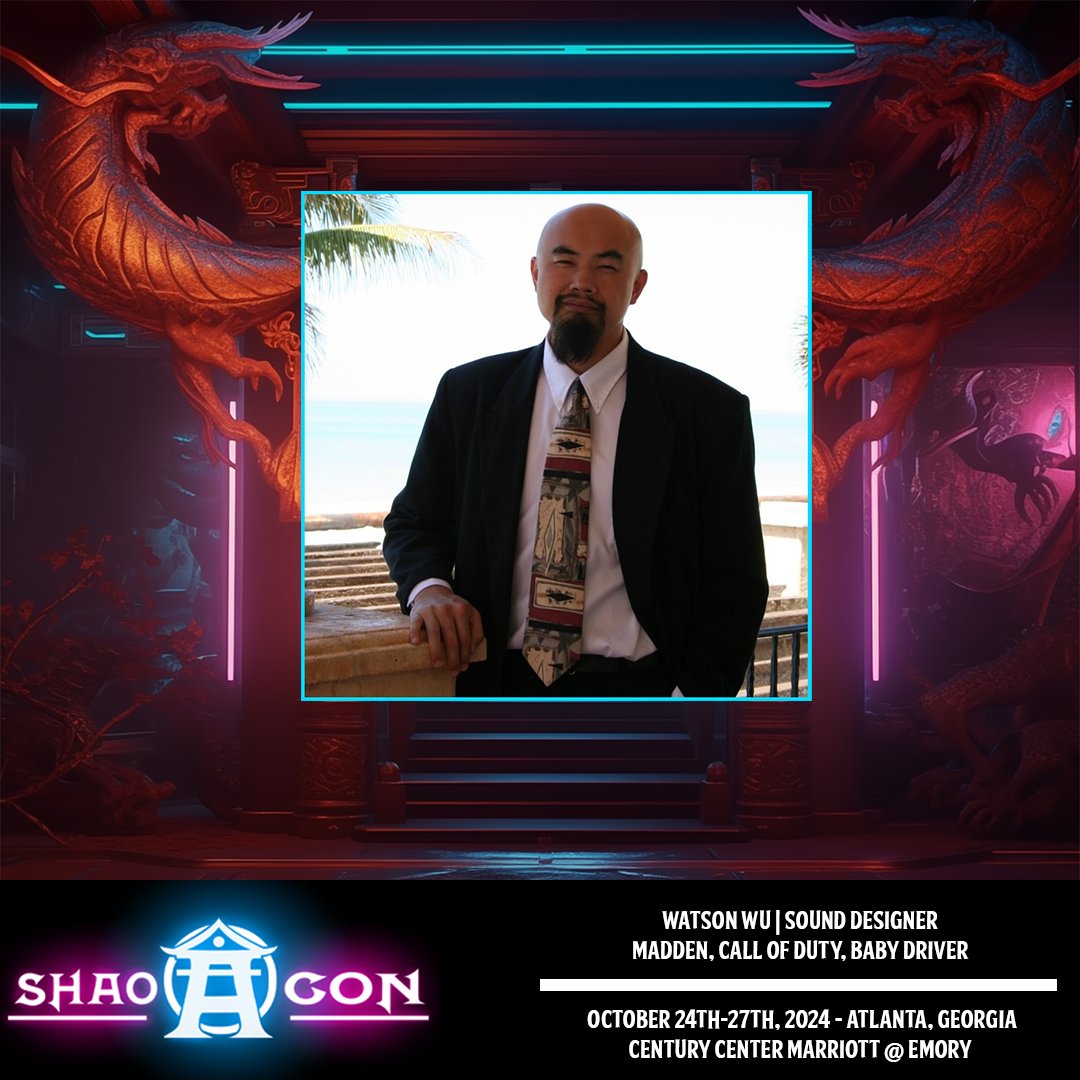 shaoconatl's tweet photo. You know all those awesome sound effects you hear in movies, video games, and TV? Well, Sound Designer Watson Wu has joined the Champion roster at #ShaoCon to show us how it's done! https://t.co/FMbQukRb2r