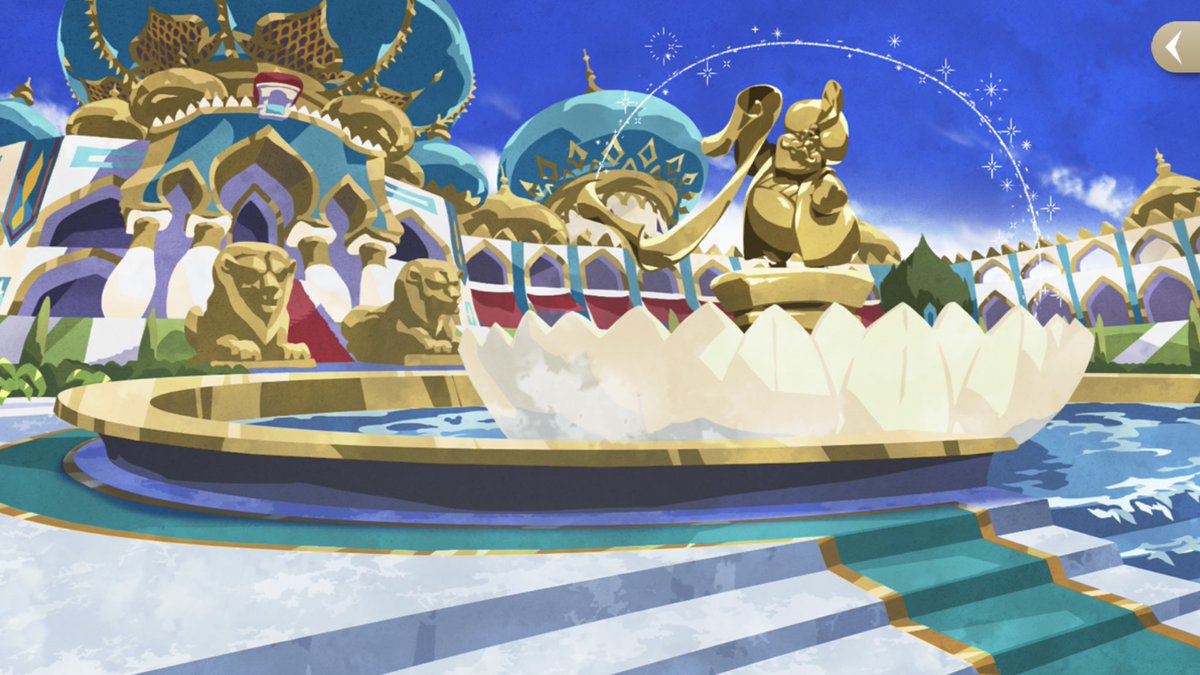 acesuuu's tweet photo. ⚠️ ネタバレ Book 7 spoilers thread
The update! Sometimes translations will be in ALT if they don’t fit the limit. 

This background is so beautiful. 😍 The Sultan statue, the real roofs, the fountain… https://t.co/kSnGAzG7fp