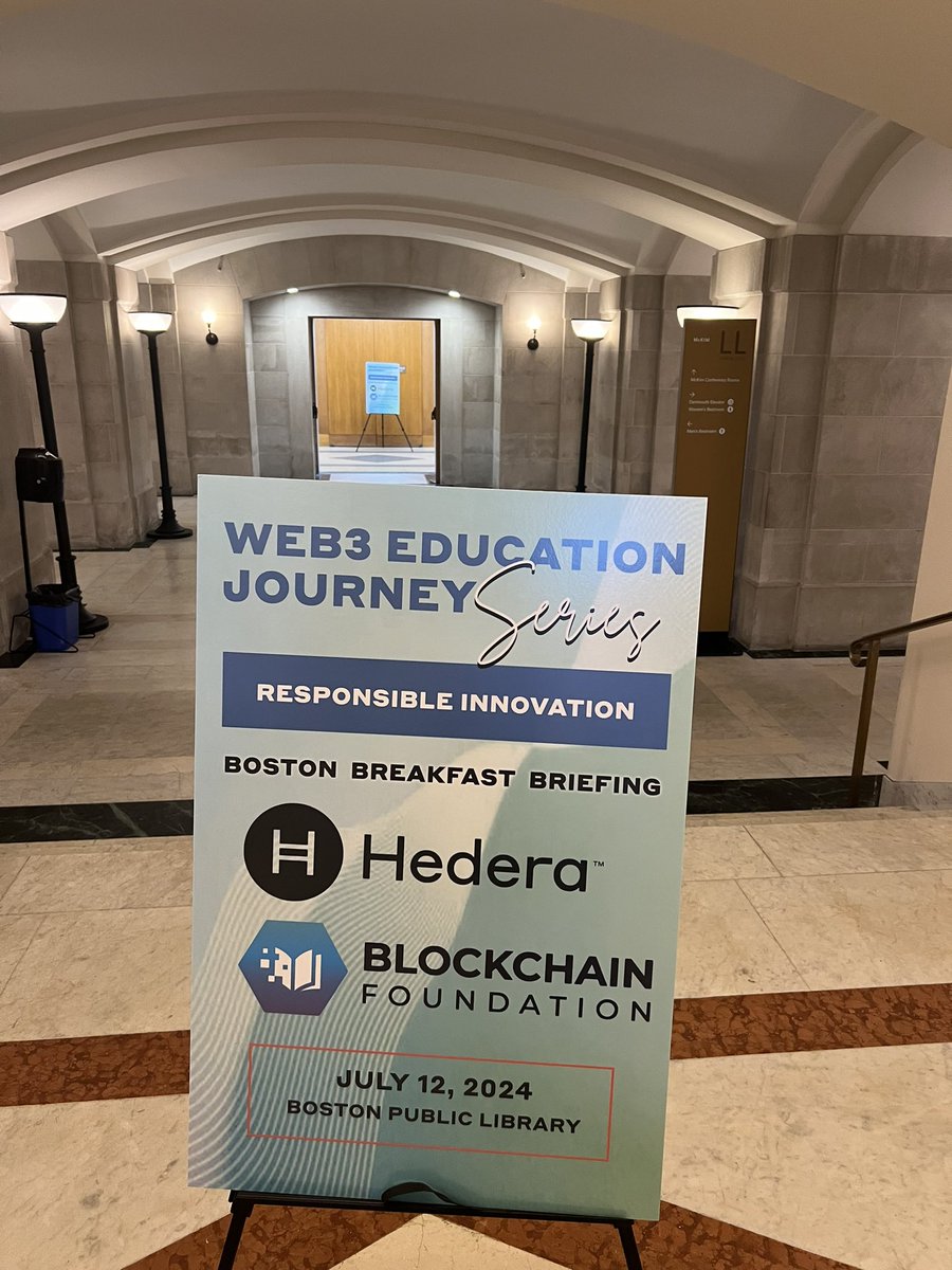 legallycrypto_'s tweet photo. Great event by @hedera and @TheBlockFound on Web3/responsible innovation at the @BPLBoston this morning. Huge thanks to the organizers and great speakers! https://t.co/8Bg6wnM6Iu