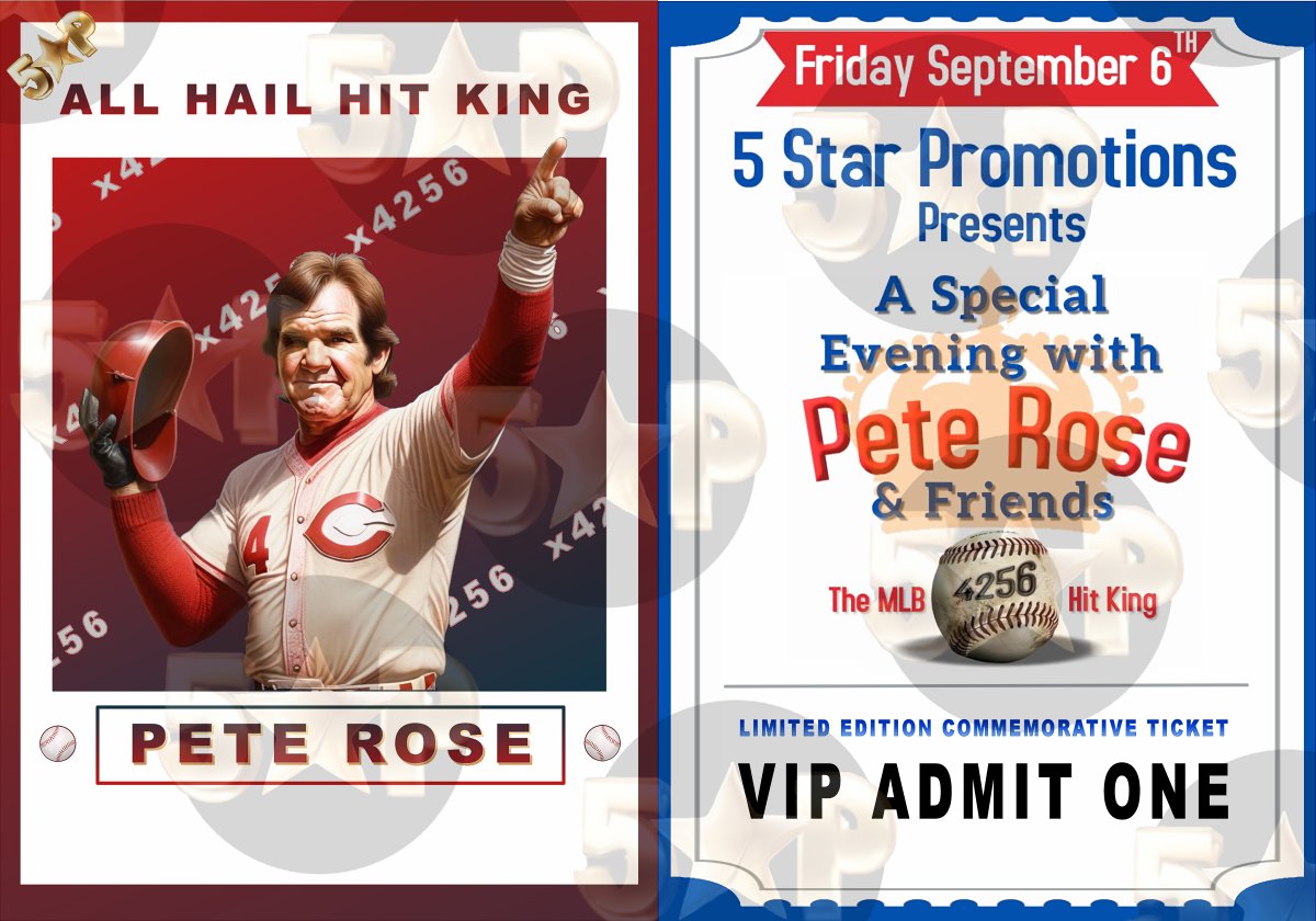 5StarPromoLLC's tweet photo. Here is the front &amp; back of the VIP Limited Edition Commemorative Ticket (watermarked).
https://t.co/6o1Q9Nknjk https://t.co/PoaGxMe1c3