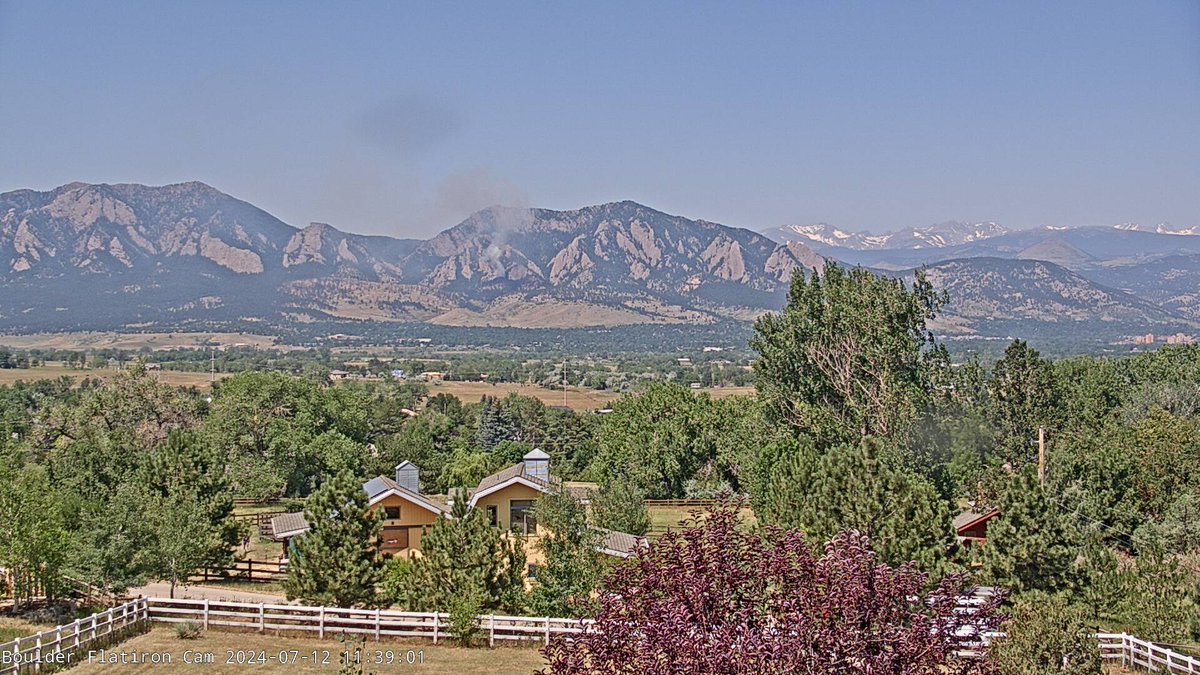 Fire in flatirons.  boulderflatironcam.com