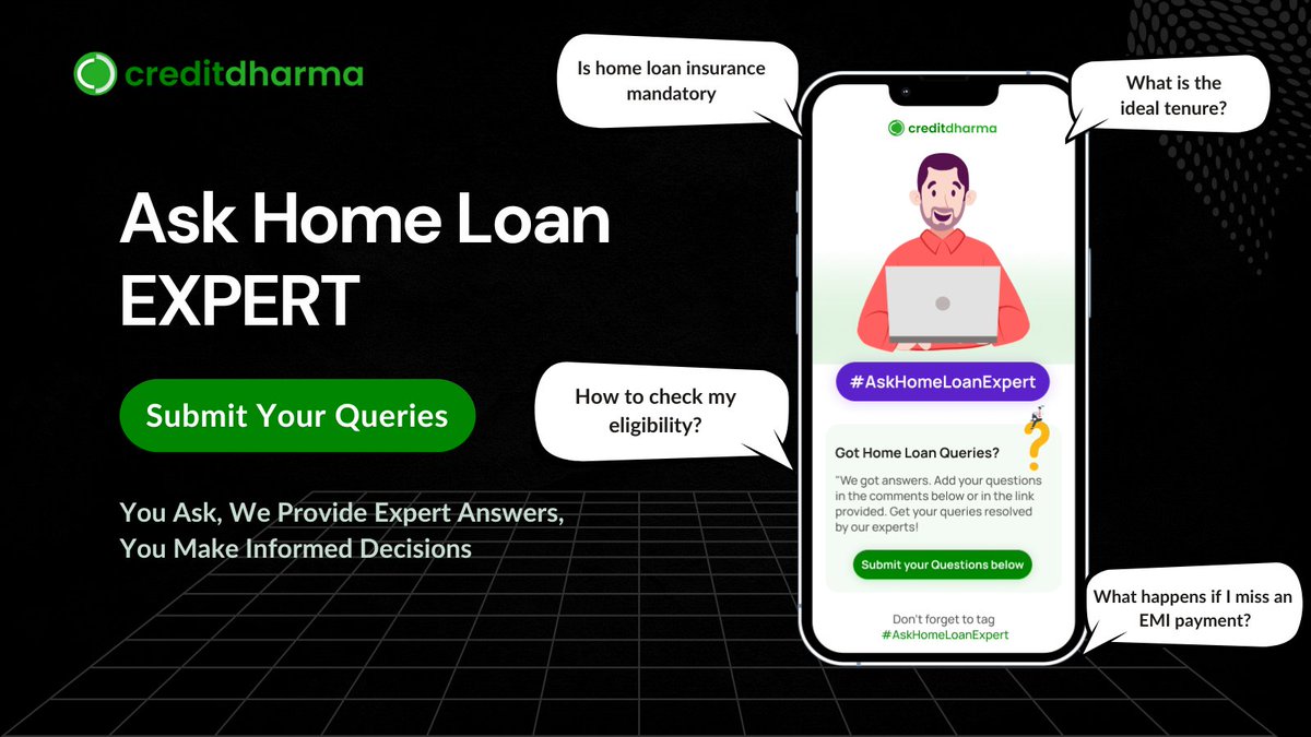 gocreditdharma's tweet photo. Confused about home loans? We're throwing you a lifeline! 🤫
Introducing #AskHomeLoanExpert - your direct line to Home Loan queries.
Got questions? We've got answers.
Drop them in the comments below or fill out our form

https://t.co/XO2diieqhp

Let's turn your home dreams into reality!
